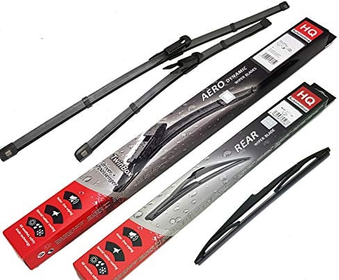 HQ Automotive Wiper Blades for Ford Grand C-Max Mk2 (2010 and later) Front Rear Kit, Adr52-923|Hq16J