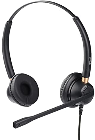 TELLUR Voice 520 Kopfhörer mit Mikrofon für Computer, QD-Verbindung, ENC-Umgebungsgeräuschunterdrückung, Binaural, USB, Online-Fernbedienung, Büros und Callcentern, Schwarz