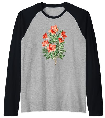 Azalee Blume Illustration Bloom Pflanzenliebhaber Raglan