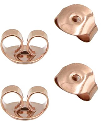 Ohrstecker Verschluss Roségold Silber 925, 4 Stück Ohrringverschlüsse, solide Verarbeitung