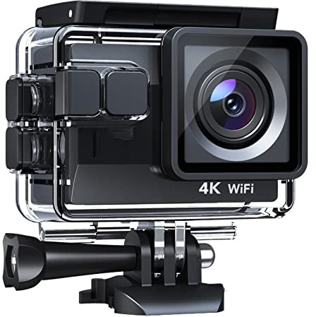 YZ-LIANG Telecamera d'azione 4K 50FPS. Touch Screen for Fotocamera Sportiva 4X Zoom con 2 0mp EIS. Accessori Multipli 40m Telecomando subacqueo Impermeabile Impermeabile .qualità HD