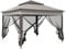 Outsunny 3 x 3(m) Pop Up Gazebo, Marquee Party Tent with Double Tier Roof, Netting and Carry Bag, Event Shelter for Outdoor Patio, Light Grey