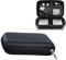 SHULLIN In-Ear Kopfhörer Tasche 14 x 10 x 4cm - Navi Hülle Hart Eva Reißverschluss Case Mit 1 Innenfach für 2.5 Zoll MP3 Player, USB Kabel, Schlüssel, Karte (Schwarz)