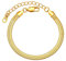 FOCALOOK Bracelet Femme Plaqué Or 16cm Gourmette Chaîne Serpent Plat 5mm de Large
