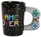 I-TOTAL® - Taza de cerámica forma GAME OVER 19,5 x 10,5 x 9,8 cm