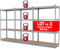 EURO VANADIUM - Triple Étagères de rangement Charges Lourdes - 210 x 150 cm - 960 kg - Étagères de garage modulables, 4 Niveaux, 12 Plateaux - 30 cm - Gris