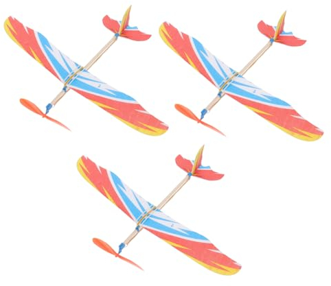 OHPHCALL Toy Elastic Band 3 Pack Bird Design Model Airplane for Boys and Girls Educational Toy