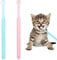 2 Pack Small Dog & Cat Toothbrush,360 Degree Soft Silicone Pet Toothbrush Cat Dental Care Dog Oral Hygiene Deep Clean Pet Teeth Cleaning Kit (Small Size)
