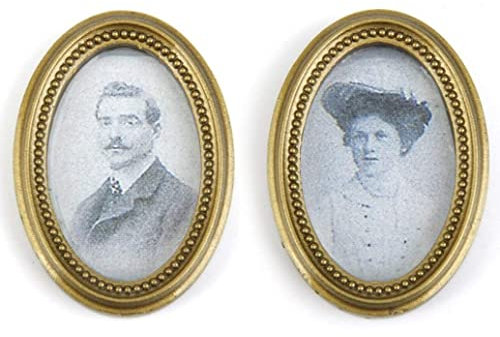 Hilai Mobili per casa delle Bambole, Cornice in Miniatura per casa delle Bambole Cornice per Foto di Coppia Decorazione da Parete Accessorio per casa delle Bambole 2 Pezzi