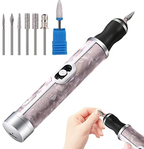 Electric Nail File, Cordless Nail Drill Kit, Thick Toenail Grinder, Professional Nail Polisher, Portable Nail Drill Machine, Rechargeable Electric Nail File Kit, Home Manicure and Pedicure Set