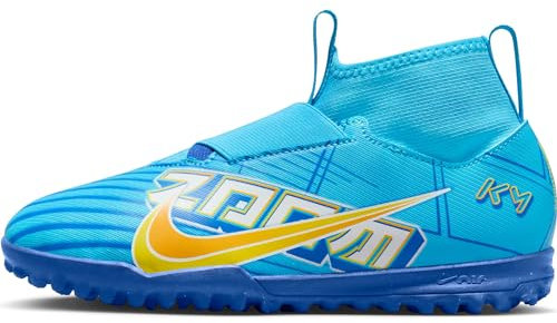 NIKE Jr Zoom Superfly 9 Acad Km Tf High, Baltic Blue White, 3 UK