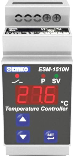 Emko ESM-1510-N.5.10.0.1/00.00/2.0.0.0 2-Punkt-Regler Temperaturregler K 0 bis 999 °C Relais 5 A (L x B x H) 62 x 35 x