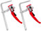 Lever Clamp Ratcheting Table Clamp, 2 Pack Quick Release Bar Clamp with 210 mm Capacity and 90 mm Throat Depth for Grinding, Cutting