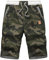 HCSS Kurze Hosen Herren Bermuda Shorts Herren Sommer Chino Shorts Baumwolle Gummizug mit Tunnelzug(Camouflage Grun-L)