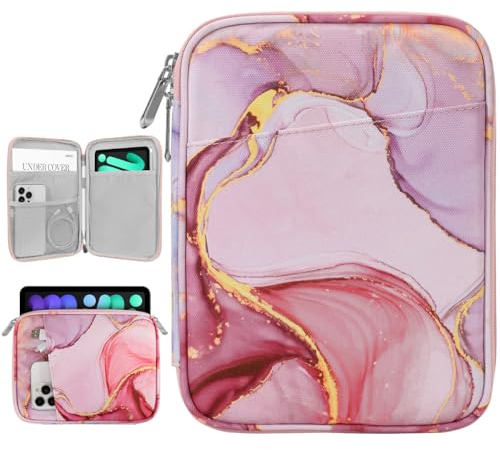 Dadanism 8-9 Pulgadas Bolsa Protectora de Tablet para iPad Mini 7/6 8,3 2024/2021, iPad Mini 5/4/3/2/1 7,9, Galaxy Tab A7 Lite 8,7/Tab A 8,0, Tab M8 (4/3/2) 8, Tab M9 9 2023, Rosa Nublado
