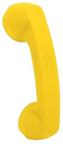 Topiky Retro-Telefonhörer, Strahlungssicher, Wiederaufladbarer Kabelloser Handy-Empfänger mit HD-Lautsprecher und Mikrofon, Einfach zu Bedienen, für Handy, Computer (Yellow)