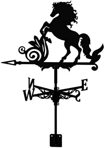 Girouette de toit pour cheval de ferme, support en métal, extérieur, pour décoration de jardin, cour, installation de toit, cheval