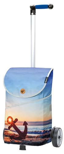 ANDERSEN Einkaufstrolley - Shopper Mix A37 | mit ergonischem 3-Wege-Griff, höhenverstellbar, aus Alu, bis 40 kg - Tasche Limited Edition, Seitenfach, Innenfach, 46 L