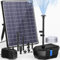 NFESOLAR Fontana solare per laghetto, pompa solare per laghetto da 20 W con filtro per laghetto, cavo da 16,4 m, tubo da 2 m per piccoli stagni esterni, 120-300 galloni, acquario, piscina, giardino