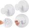 SSYR&P Lot de 2 Crochets Ventouses sans Perçage, Blanc,crochets adhésifs puissants, Supporte 5 kg, Adhésif Puissant pour Salle de Bain, Cuisine, Carrelage, Verre et Surfaces Lisses