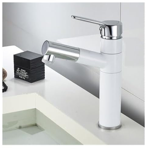 Waschbeckenarmaturen, Badezimmerarmaturen Wasserfall, Badezimmerarmatur, Badezimmerwaschtischarmatur, herausziehbarer Badezimmerhahn, Waschtischarmatur, Warm-/Kaltwasser-Mischbatterie, schwarzer Wasse