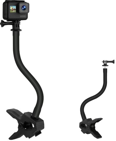 Mippko Flex-Klemmhalterung, 30 cm, flexibler Schwanenhals-Arm, kompatibel mit GoPro Hero 13/12/11/10/9/8/7/6/5/4/Max/Fusion, Insta360 One X1/X2/X3/R/RS, Mevo Start, DJI Osmo Pocket3 Action-Kamera