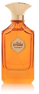 Arabian Oud Sultani Amberwood 100 ml | Eau de Parfum für Herren | Amber, Mandarine, Rose, Karamell, Evernyl | Aromatischer und orientalischer Duft.