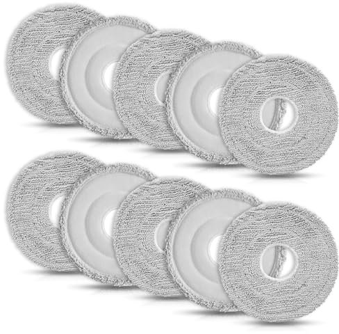 APZOVO 10 Serpillière Accessoires pour Dream X40 Ultra/X50 Ultra/X40 Master/L10s Ultra/L10s Pro Ultra/L10s Pro Gen 2/L20 Ultra/L40 Ultra/D10 Plus, Mova E30 Ultra/P50 Pro Ultra, pour Xiaomi X10+/X20+