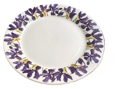 (8 Pollici) Piatto Di Fiori Dessert in Ceramica Cena Carina Snack Per La Casa Colazione Insalata Frutta Pasta (Farfalla)