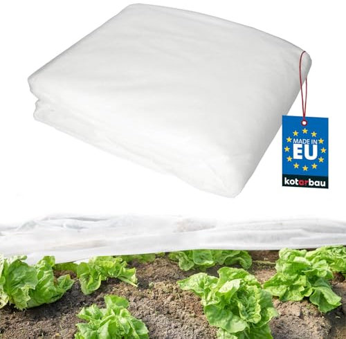 KOTARBAU® Toile anti-mauvaises herbes - 1,1 x 10 m - Pour plantes - 50 g/m² - Polypropylène blanc - Pour jardin, parterre précoce - Protection contre le gel et la croissance des plantes - Bâche de