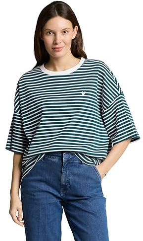 TOM TAILOR Damen T-Shirt mit Streifenmuster