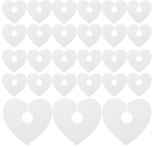 ELAYARD 50 Segna Bicchiere a Cuore in Carta Bianca, Scrivibili, per Vino e Feste, Identificano Chiaramente le Bevande