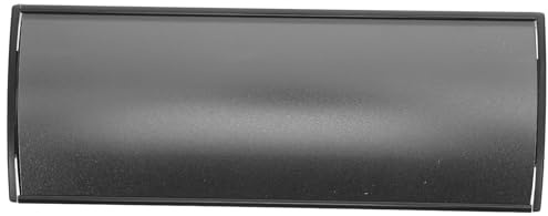Yardenfun Placa de Identificación Autoadhesiva para Puerta de Oficina Placa Metálica Curva en Aleación de Aluminio Negra de 21X8 CM Letrero para Puerta de Privacidad y Departamento Señal