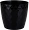 Home Garden Ornaments Plant Pots Indoor, Indoor Plant Pot - Decorative Plastic Flower Pots with Glossy Crystal Surface (Diameter: 16cm, Colour: Black)