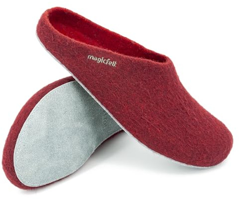 Magicfelt Filz-Hausschuh AP 701 aus reiner Merino-Wolle | Pantoffeln für Damen & Herren Chianti, 37