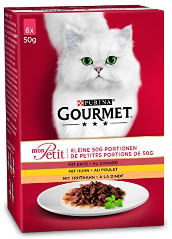 Gourmet Mon Petit Katzennassfutter Geflügel-Variationen, 8er Pack (8 x 6 x 50 g) Packung