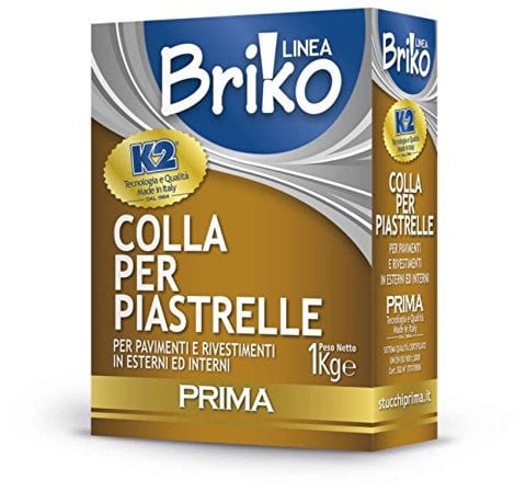 COLLA COLLANTE PER PIASTRELLE KG.1 PRIMA K2 LINEA BRIKO
