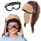I LOVE FANCY DRESS 55CM FLIEGERMÜTZE Set 1940ER Jahre Opa-Stil PILOTENMÜTZE + KLARE SCHUTZBRILLE KOSTÜMZUBEHÖR Set 40ER Jahre Flieger Piloten Hut GROẞE Flucht Kinder KOSTÜM Set