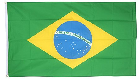 Fahne/Flagge Brasilien + gratis Sticker, Flaggenfritze®