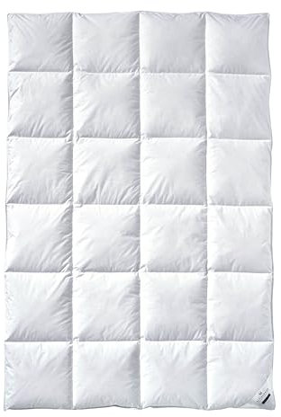 Billerbeck Bettdecke Gabriela 90 - Daunendecke - 155 x 220 cm – Winterdecke – 90% Gänsedaunen & 10% Gänsefedern - warme Wärmestufe