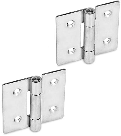 Ganter Normelemente | Edelstahl-Blechscharniere - GN 136-NI-40-40-C | Edelstahl | Stift Edelstahl | 2 Stück