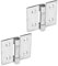Ganter Normelemente | Edelstahl-Blechscharniere - GN 136-NI-40-40-C | Edelstahl | Stift Edelstahl | 2 Stück