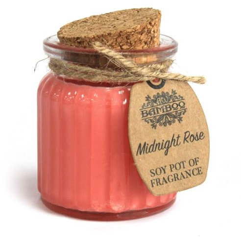 Soja-Pott-Duftkerze, Kerze im Glas – Midnight Rose