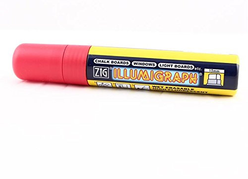 ZIG Kreidemarker Illumigraph 15mm - 5 wasserlösliche Marker rot