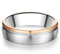 Trilani Partnerringe/Traurringe Bicolor Edelstahl silber rosevergold Herrenring Damenring in roségold Farben mit Zirkonia Verlobungsring Eherring Freunschaftsringe
