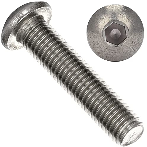 Linsenkopfschrauben mit Innensechskant ISO 7380 M6x16 mm aus Edelstahl A2 V2A (20 Stück) Edelstahlschrauben OPIOL QUALITY®