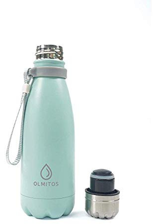 Olmitos 1730 Botella Térmica de Acero Inoxidable, 350 ml, Azul