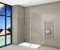 Paroi de douche 120x200cm en 8mm verre anticalcaire et sablé au centre et livré une barre de fixé à plafond