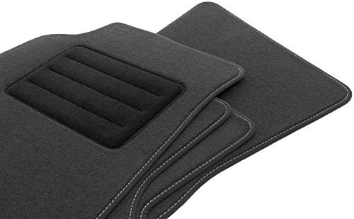Graphit Velour Fußmatten Satz für Audi A4 B9 / A5 F5 Sportback (ab 2015) - Premium Qualität - 4-teilig - Passgenau