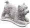 gartendekoparadies.de Hund West Highland White Terrier Westie, Steinfigur, H. 25 cm, 13 kg, Grau, frostsicher aus Steinguss für Außenbereich